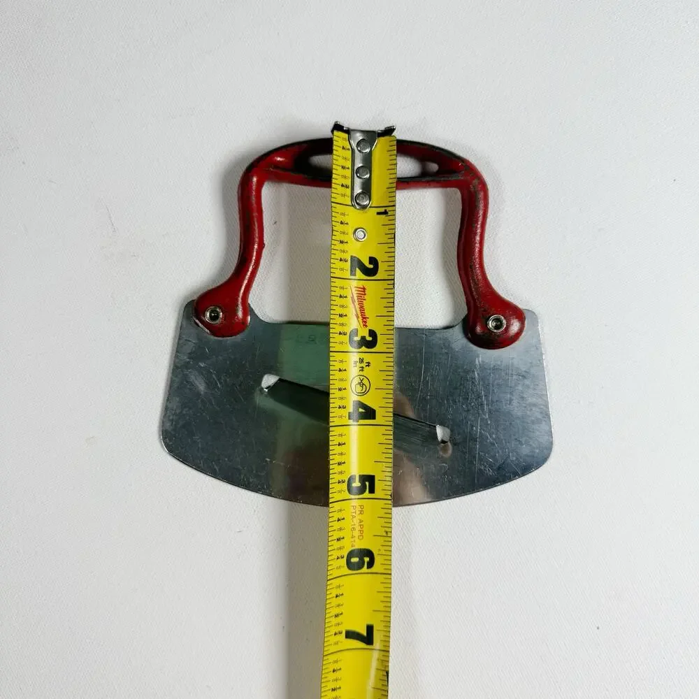 Vintage Stainless Steel Chopper/ Mezzaluna Dual-blade Slicer Cast Iron Handle